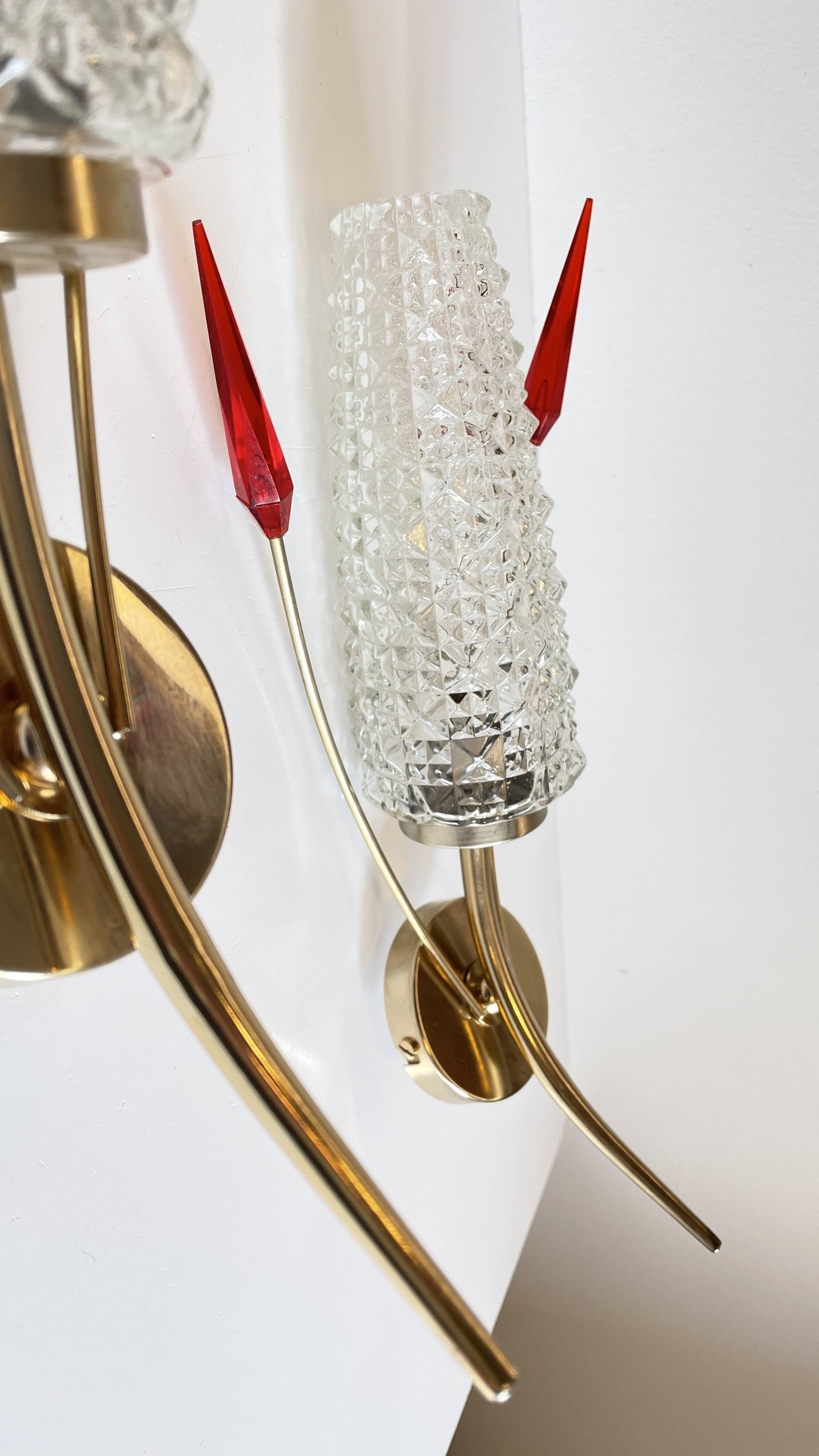 Pair of retro 60s wall lights