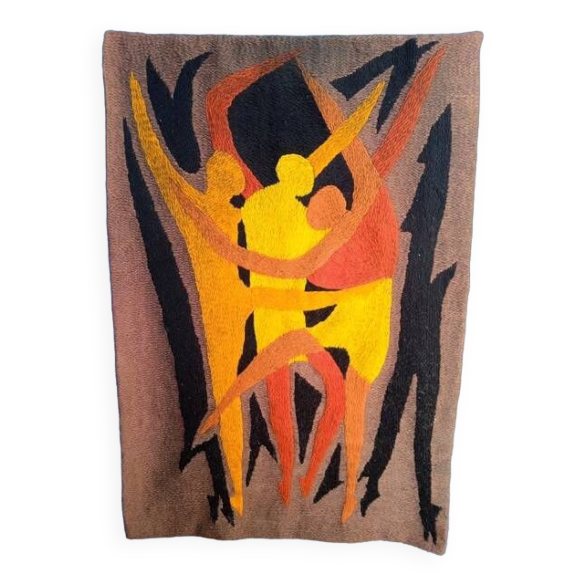 Vintage design canvas tapestry from the 70s