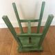 Green wooden stool