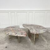 Table basse "Grain de café" en marbre, 1970