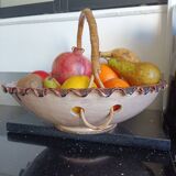 Glazed terracotta fruit bowl or basket