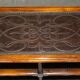 Theodore Alexander bookshelf shelf, solid wood, embossed leather.