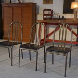 Set of 3 Modernist "Villa Cavrois" model chairs by MALLET STEVENS