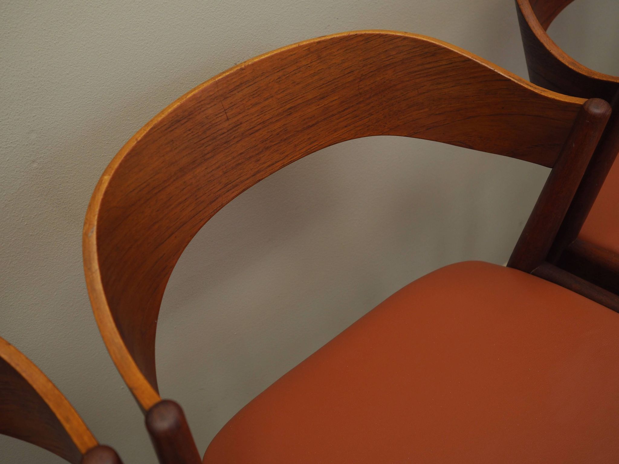 Set of four teak chairs, Danish design, 1970s, manufacture: Korup Stolefabrik