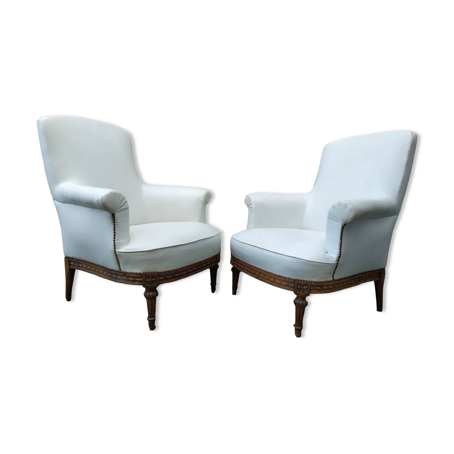 Paire de fauteuils Louis XVI