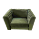 Green velvet club chair