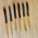 Set of 6 all-ivory knives