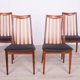 Vintage Teak & Leather Dining Chairs by Leslie Dandy for G-Plan, 1960s, Set of 4