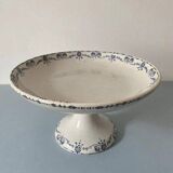 Old opaque porcelain compote bowl from Gien Terre de Fer, Etruscan Model