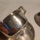 Duo de tasses à chocolat en métal argenté