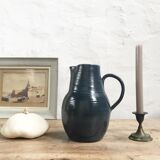 Old blue ceramic jug