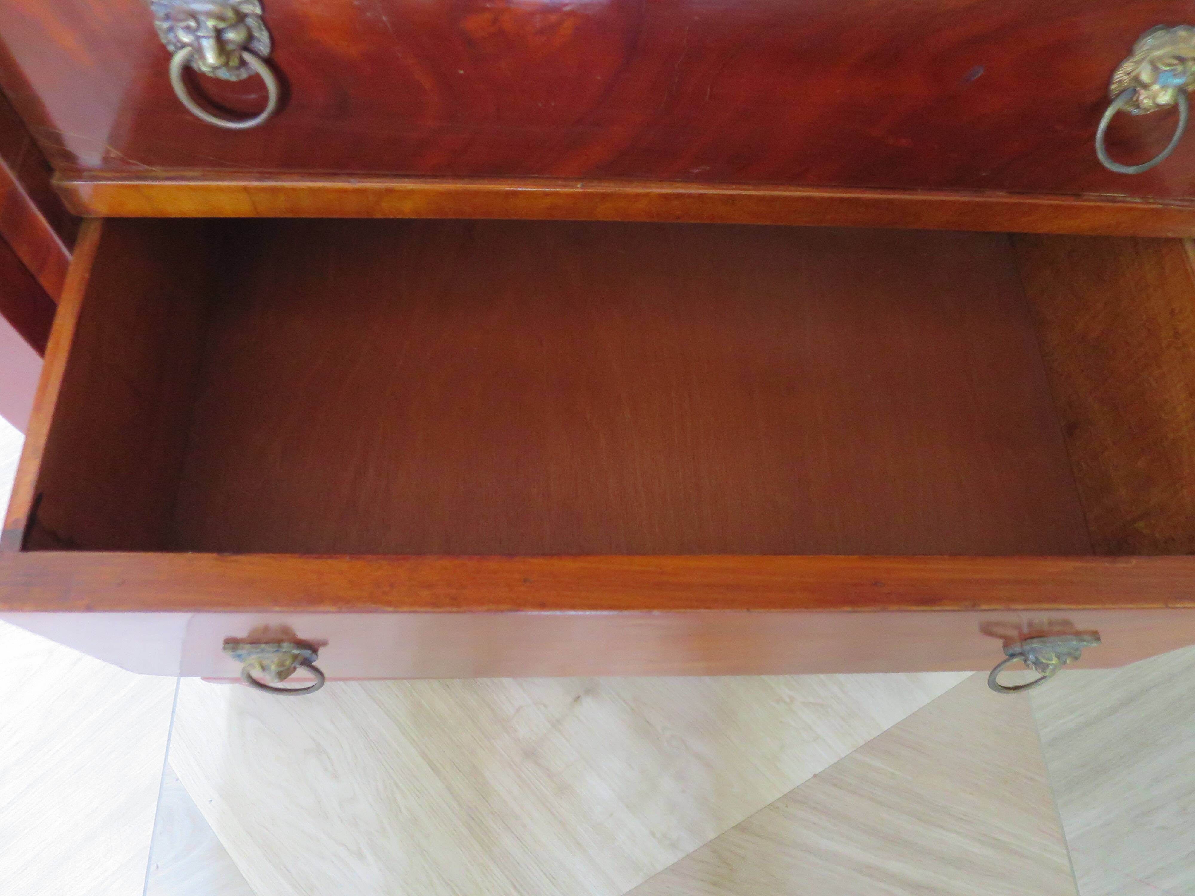 Antique Weekly Planner/Empire Style Commode-Caryatid-Patinated Bronze - 1950