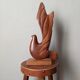 Handcrafted teak wood dove sculpture from the 1960s.