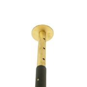 Coat rack from floor to ceiling in lacquered metal and brass. Contemporary.