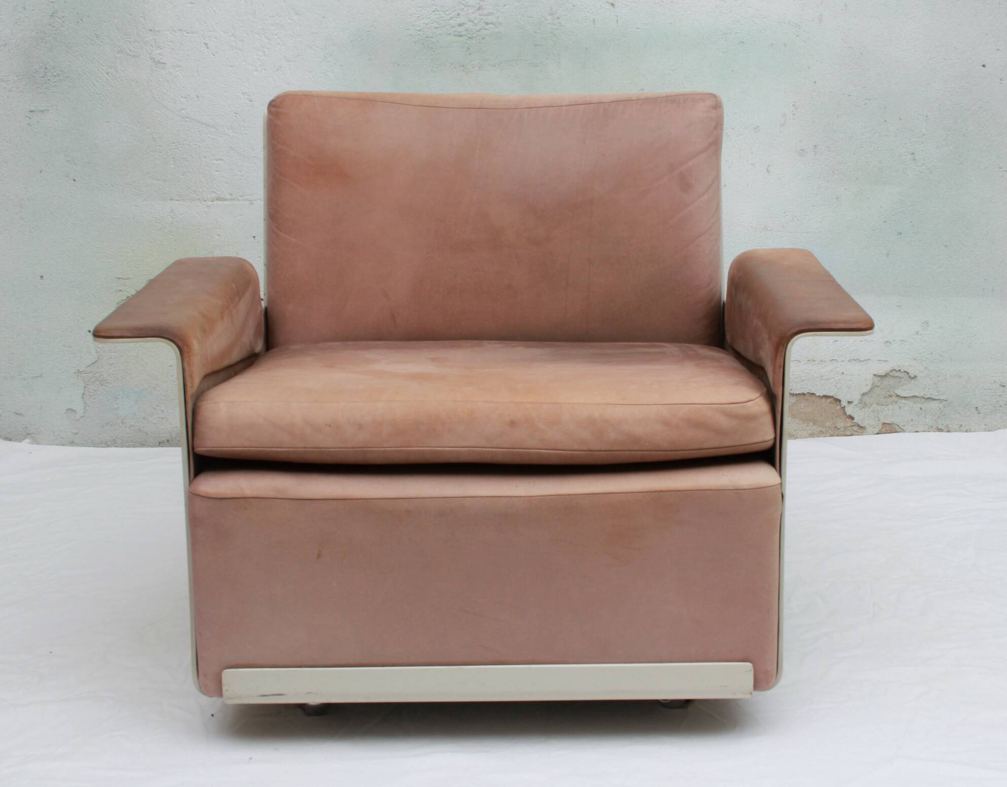 1960s chair leather brown, Dieter Rams