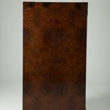 Lacquered elm magnifying glass coffee table, 1970s