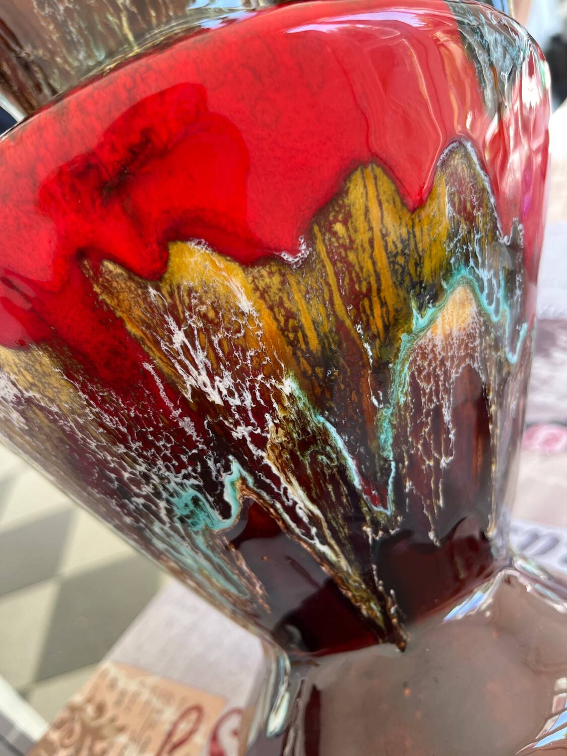 Vintage ceramic amphora vase from Vallauris, 1970s