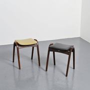 Pair of stools by Isamu Kenmochi for Akita Mokko, Japan circa 1960.