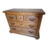Solid oak chest of drawers