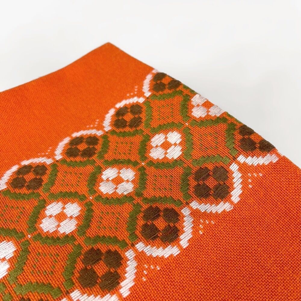 Serviettes de table tissu orange 70