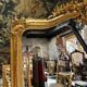 Napoleon III Period Fireplace Mirror in Gilded Wood with Louis XV Style Leaf