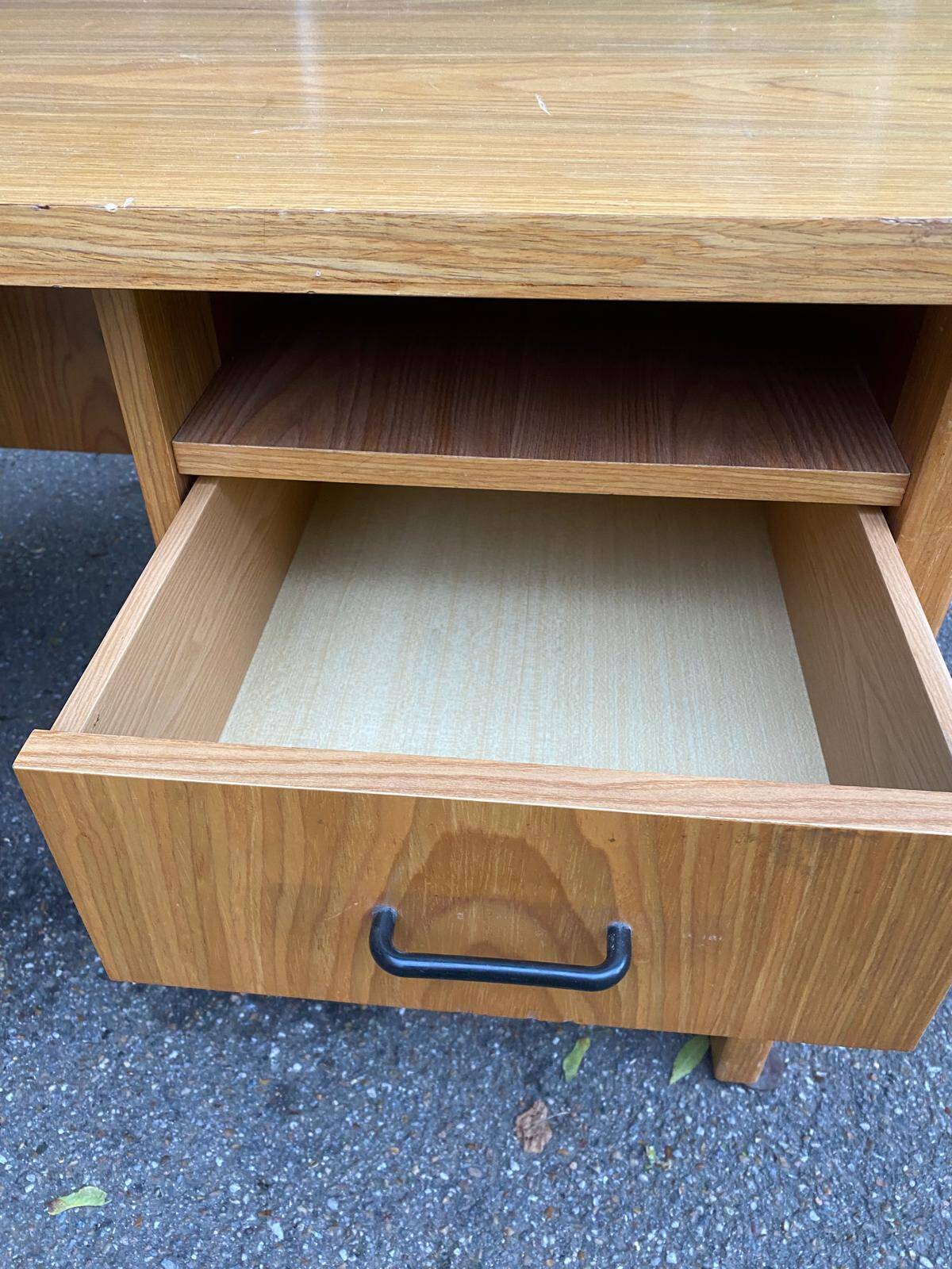 Scandinavian wooden desk from the 1980s with drawers