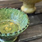 Serrated cup on tamegroute stand - yellow