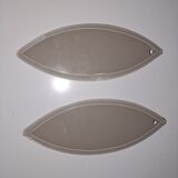 Italian chrome & smoked glass pendant light