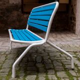 Restored 60s folding garden bench