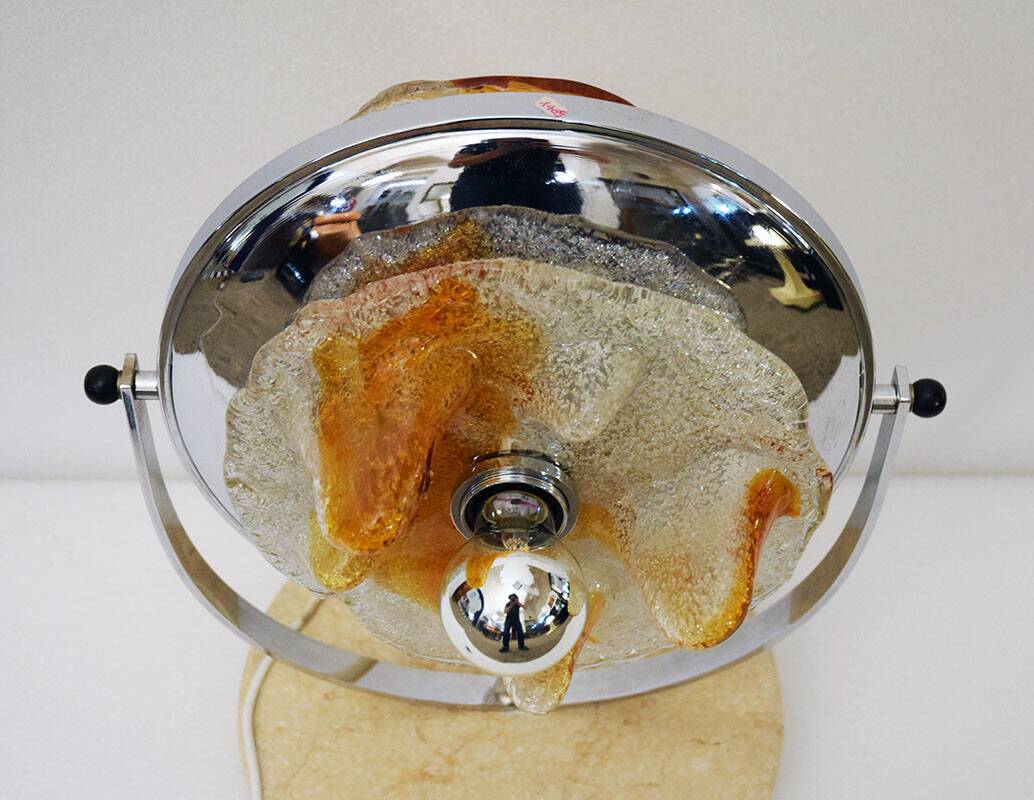 Mazzega Murano Toni Zuccheri 70s table lamp