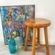 Pine tripod stool