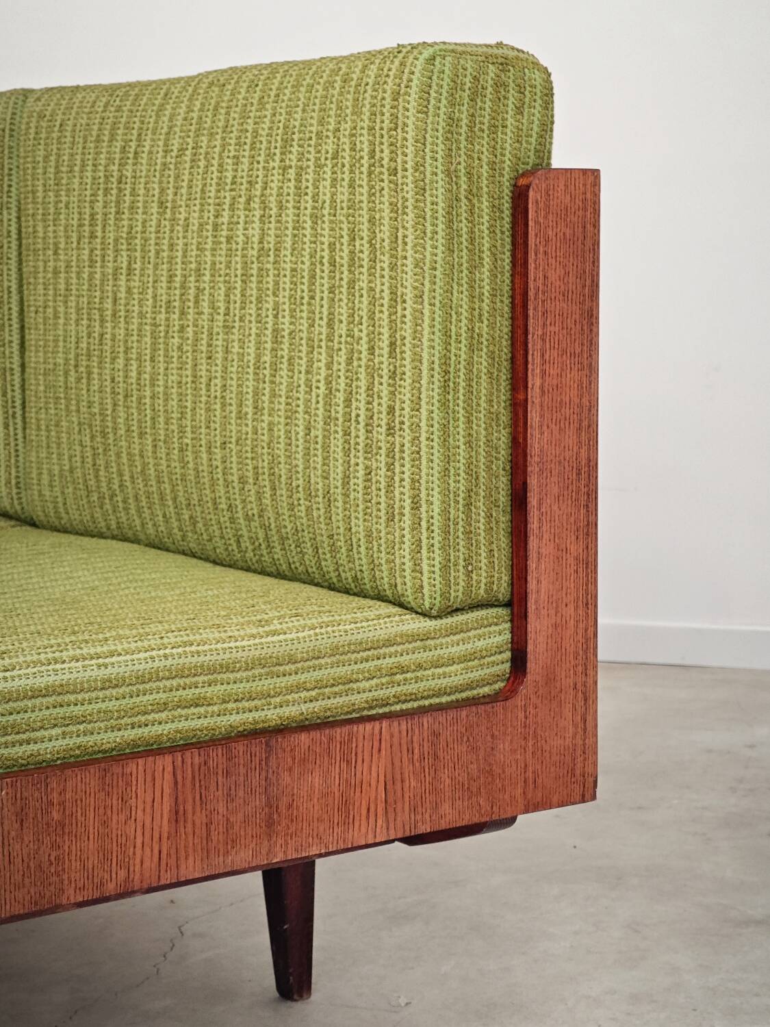 Jitona Sobeslav 1970s Green Fabric Folding Sofa