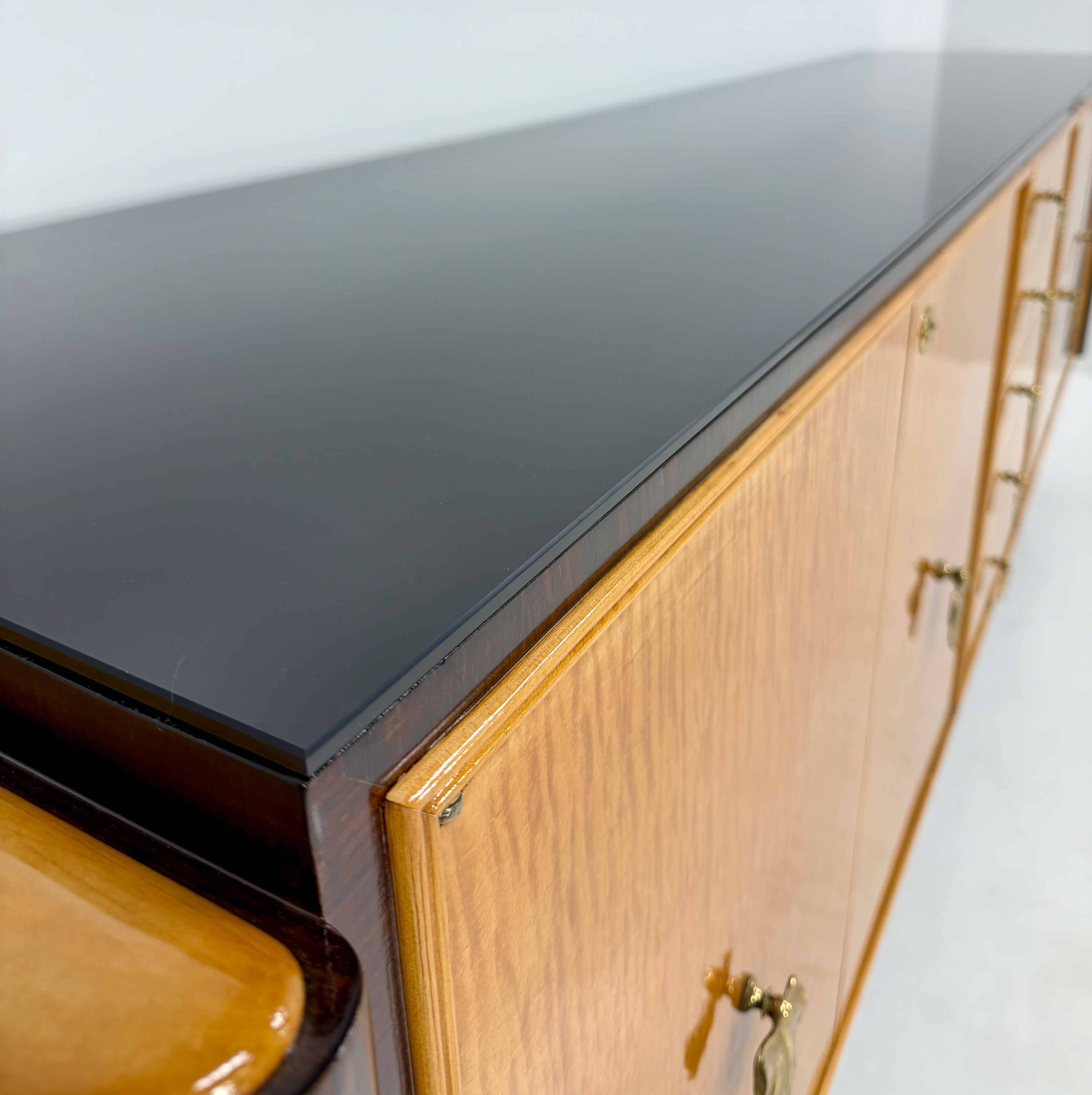 Italian Art Deco Sideboard Attributed to Osvaldo Borsani in Maple, Late 194