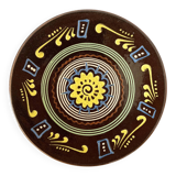 Large brown ceramic platter, 1960