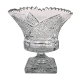 Cut on foot in cut crystal