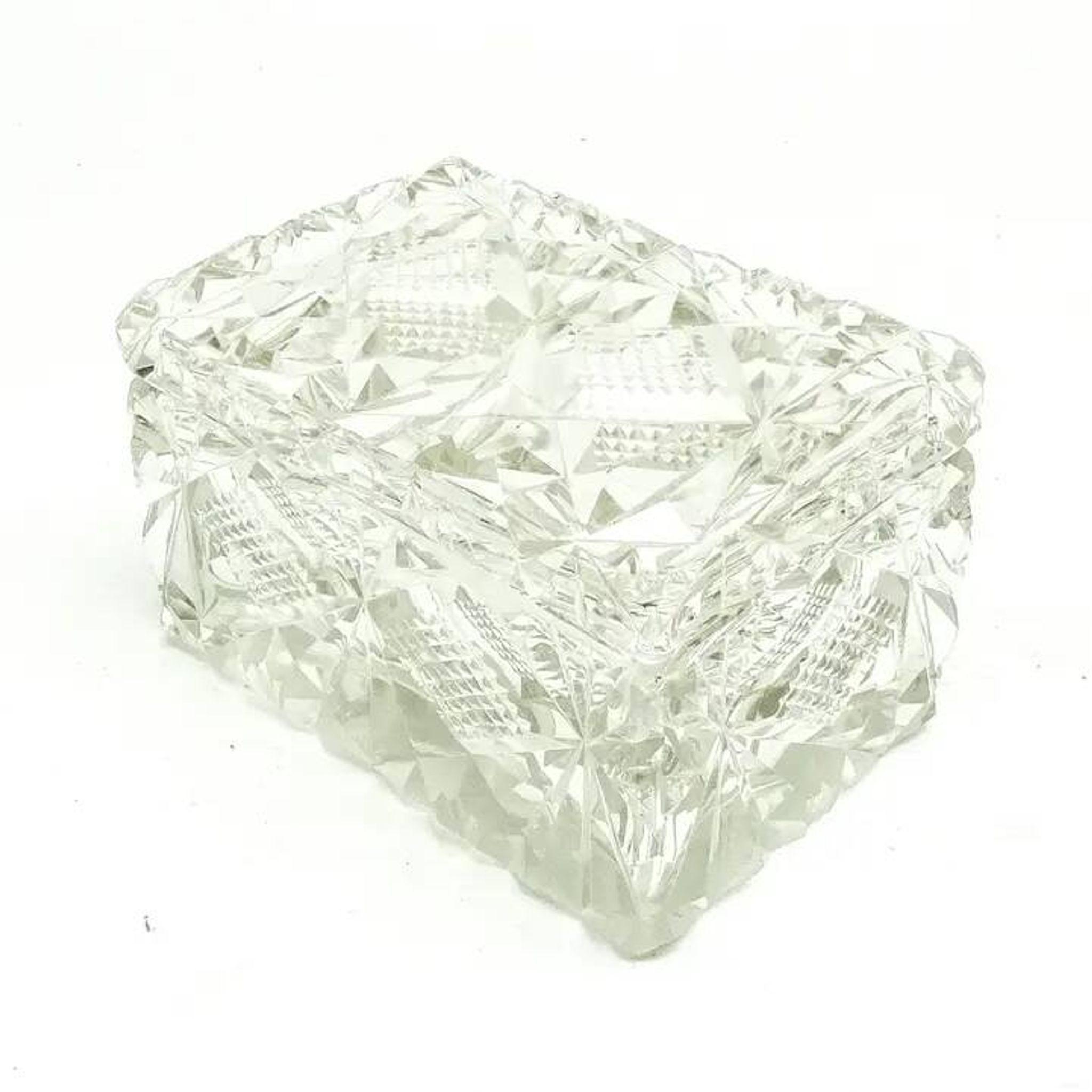 Bonbonnière Art Déco, cristal, Suède, années 1930