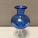 Vase with trumpet-shaped foot, in translucent and blue glass, model Lagune, 1974.