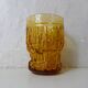 6 verres asymétriques en verre ambre