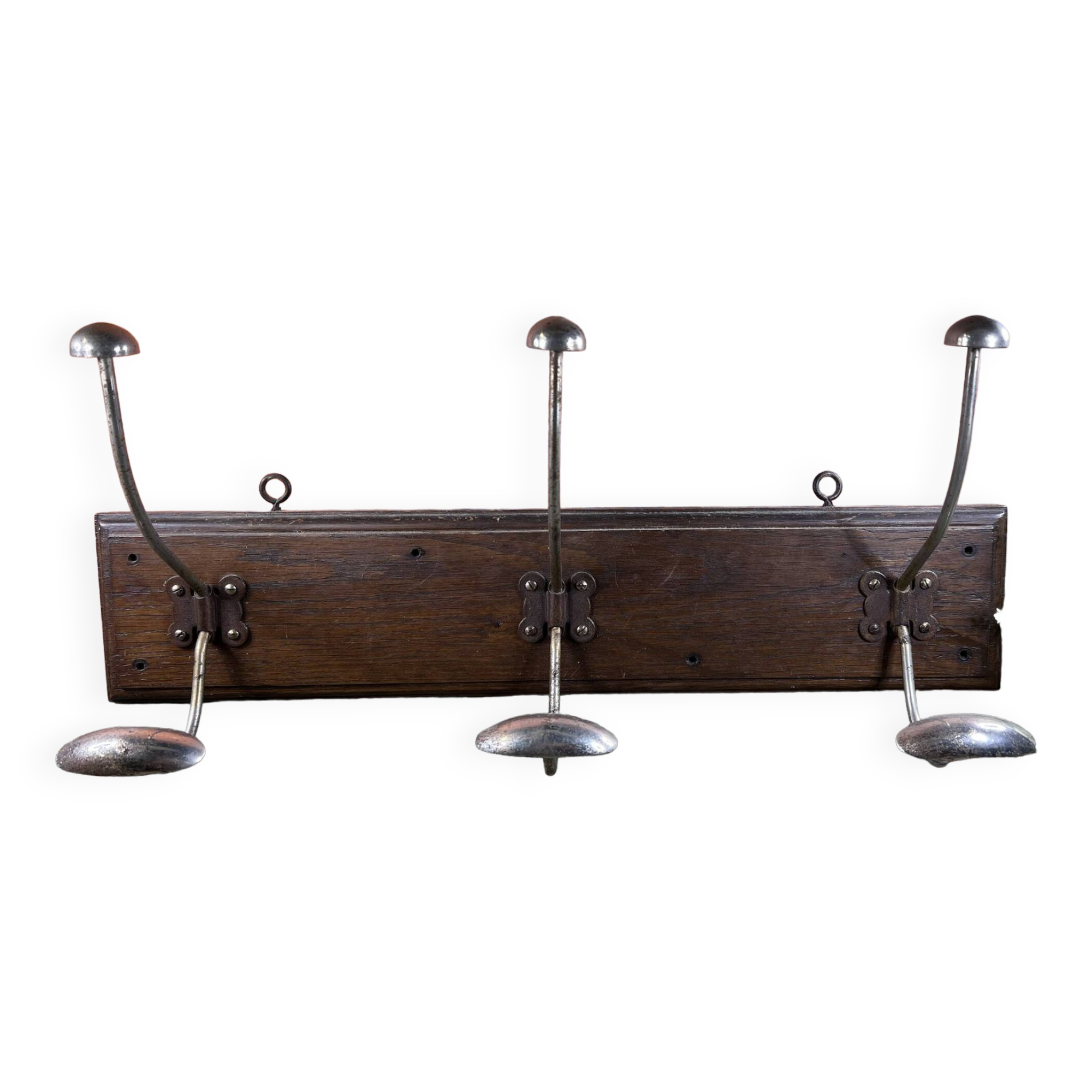 Wall coat rack with 3 hooks