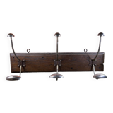 Wall coat rack with 3 hooks