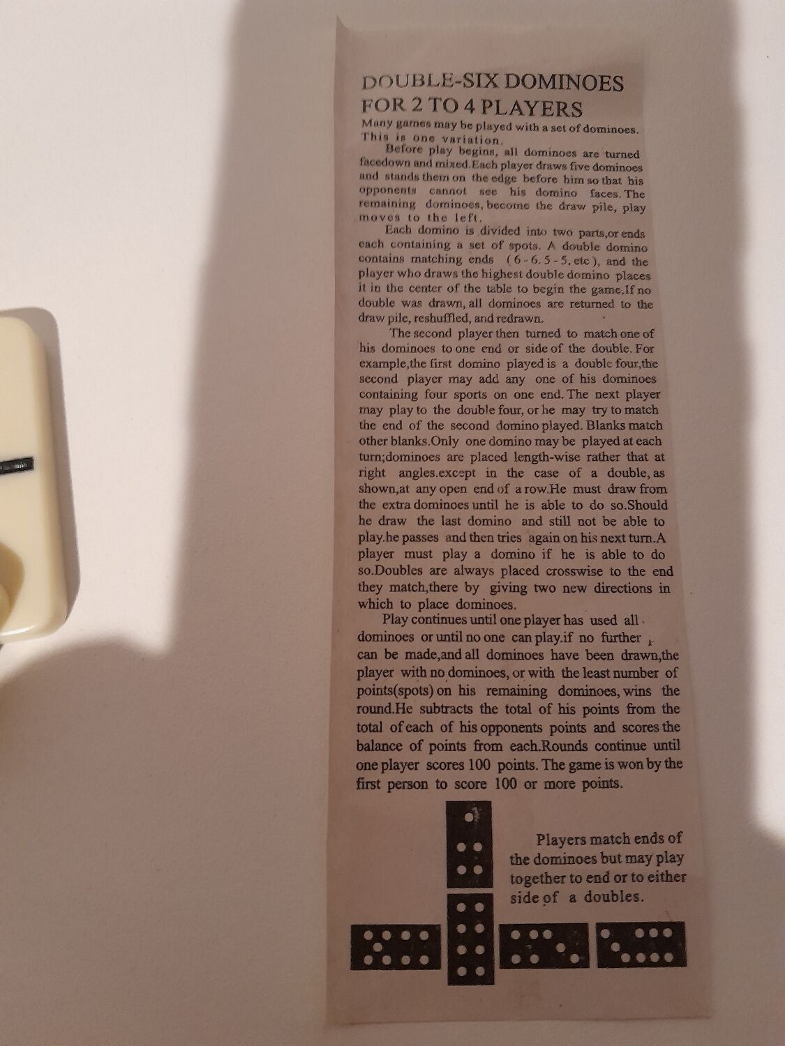 Old vintage Domino game