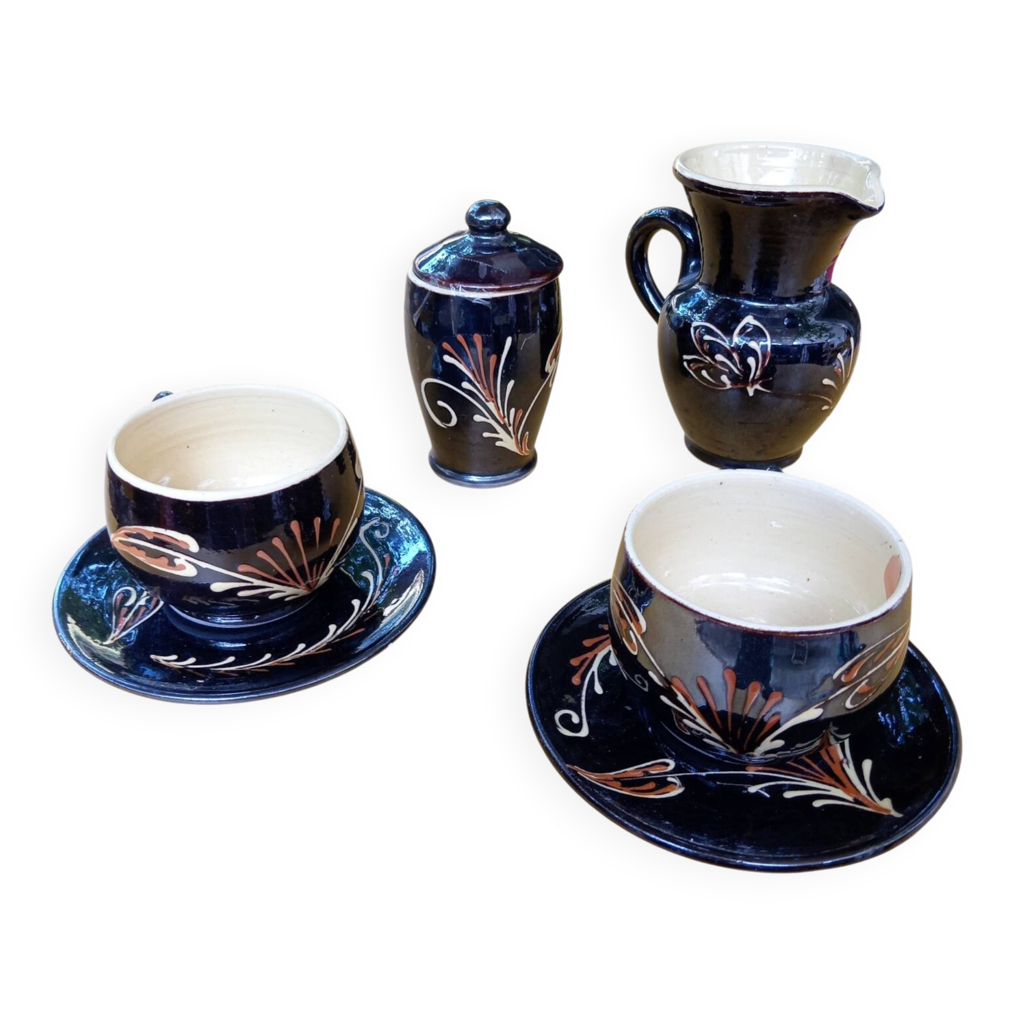 Ceramic stoneware lunch service