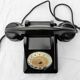 Ericsson phone design brand vintage in bakelite black years 50