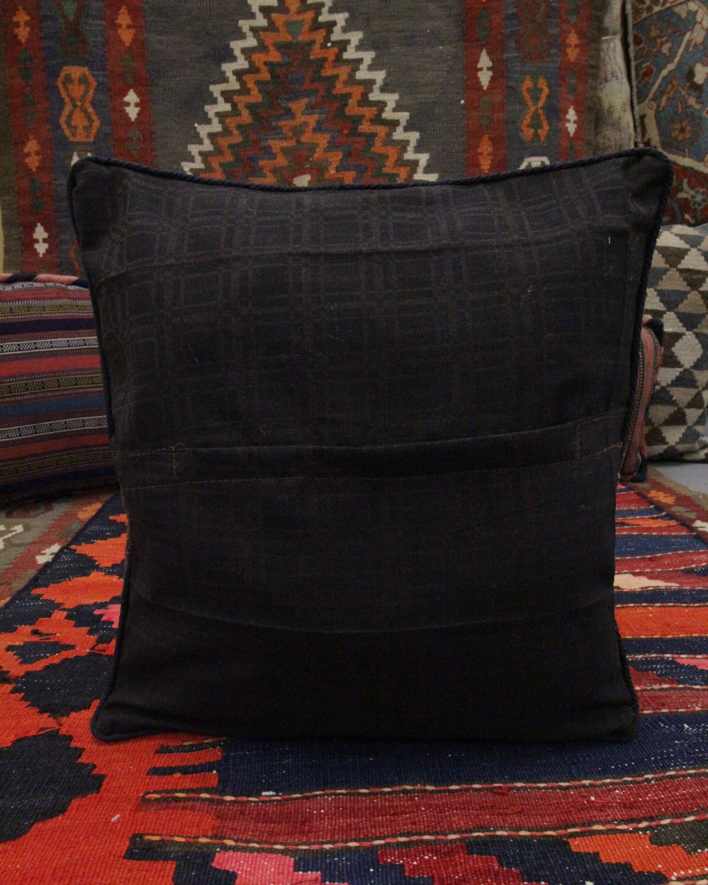 Vintage Brown Stripped Wool Cushion Cover- 41x43cm
