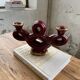 Vintage Vallauris red ceramic candlestick