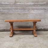 rustic brutalist oak coffee table 1950