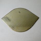 Moroccan mirror in chiseled metal, eye shape, 70s-80s