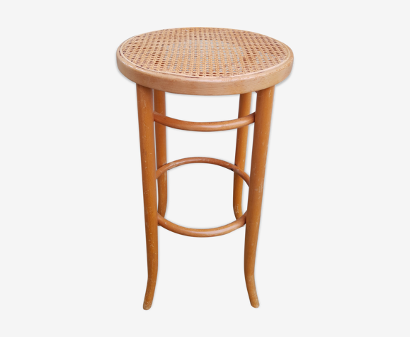 Tabouret de bar vintage canné