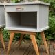 Paire de chevets pieds compas vintage 1950