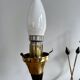 Pair of brass and opaline lamps from the 1950s.